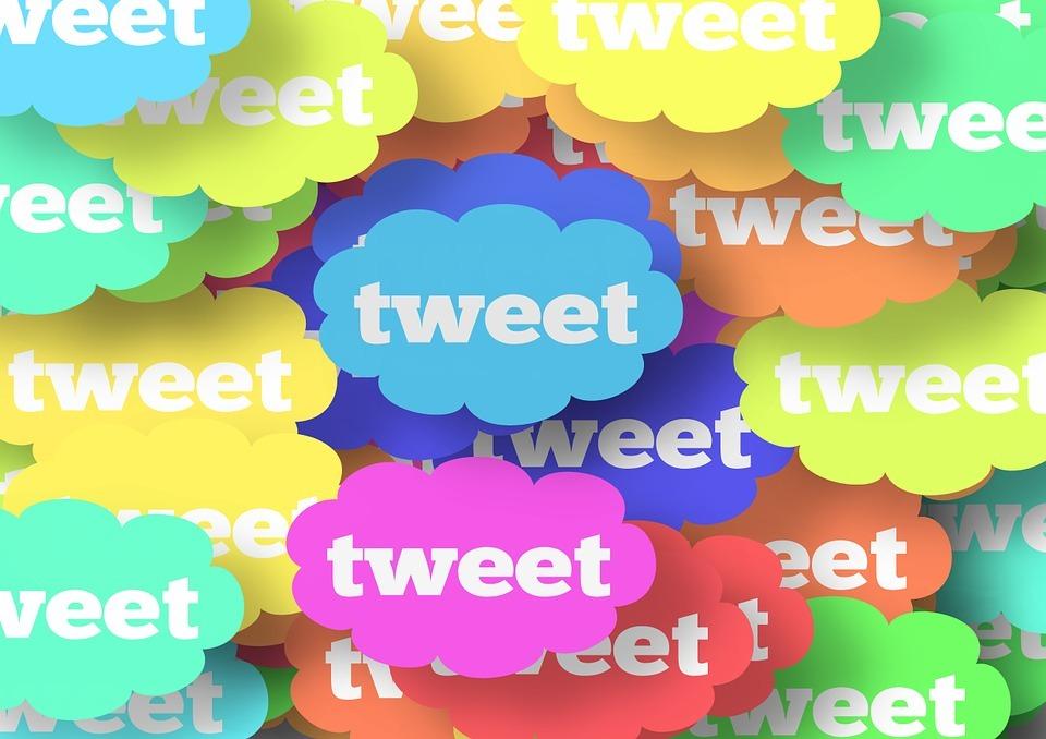 Image of "tweet" in clouds | Social Media Surrey | Thunderbolt