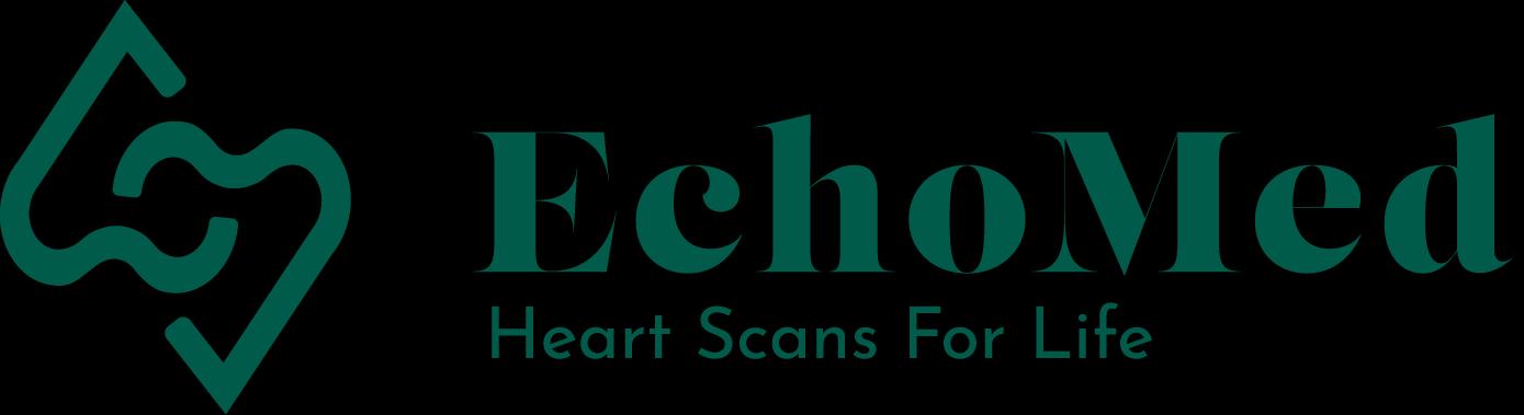 EchoMed's logo with the tagline "Heart Scans For Life"