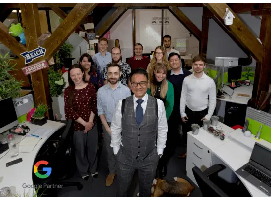 Thunderbolt's team in The Barn in the Sky office