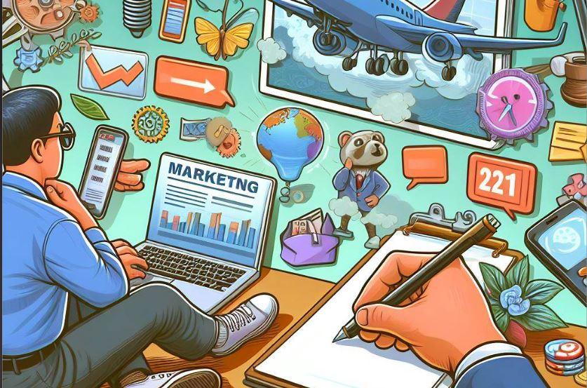 Cartoons related to the work of a digital marketing agency
