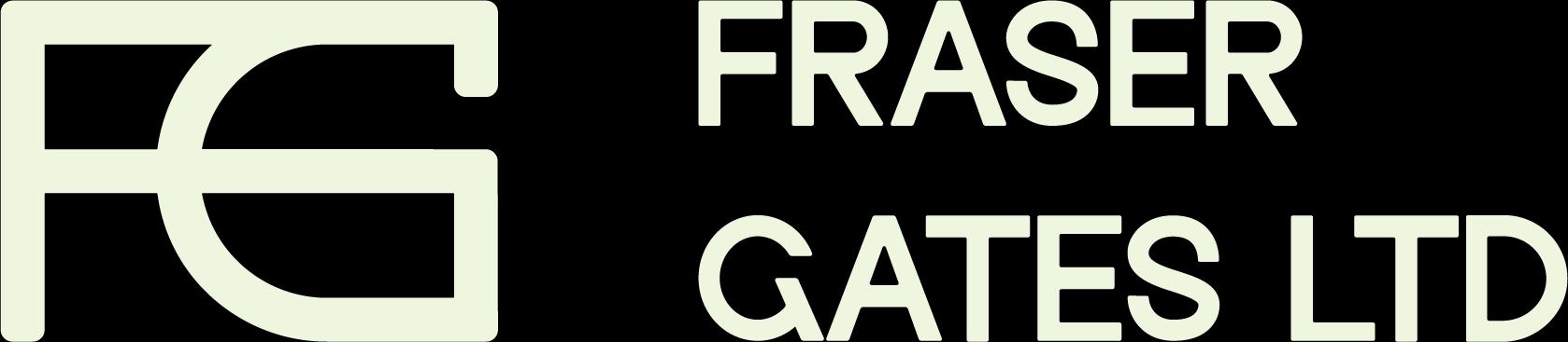 The Fraser Gates logo in cream